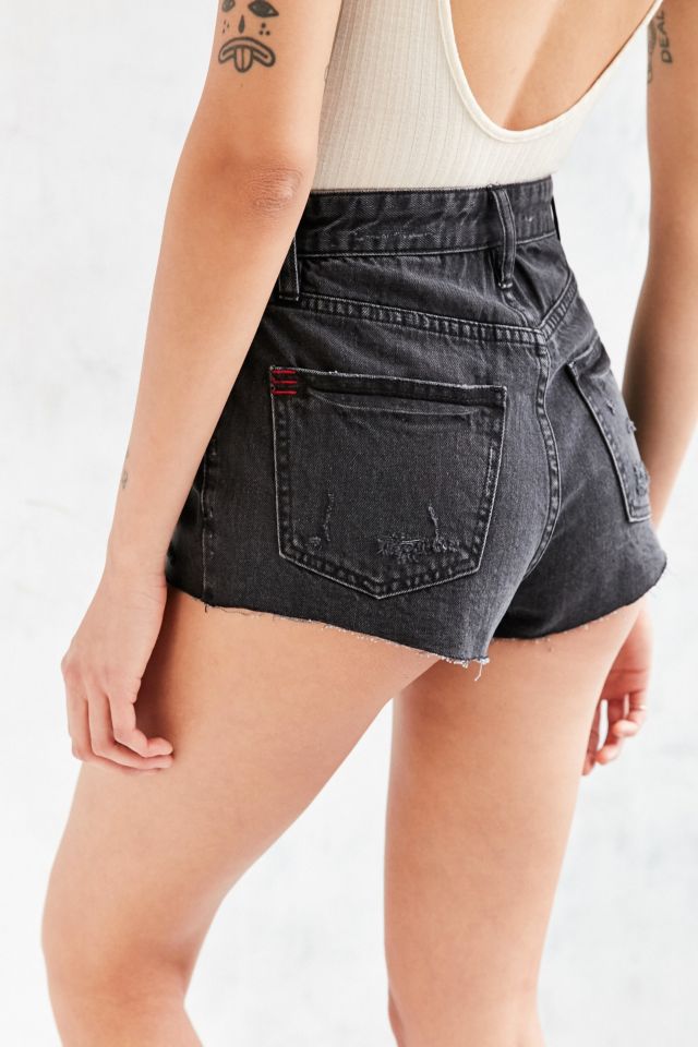 BDG Urban Outfitters CHEEKY SUPER HIGH RISE Blue Denim Jean Short Shorts 28W