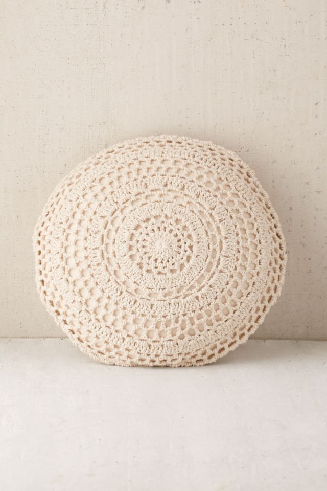 Plum & Bow Primrose Round Crochet Pillow