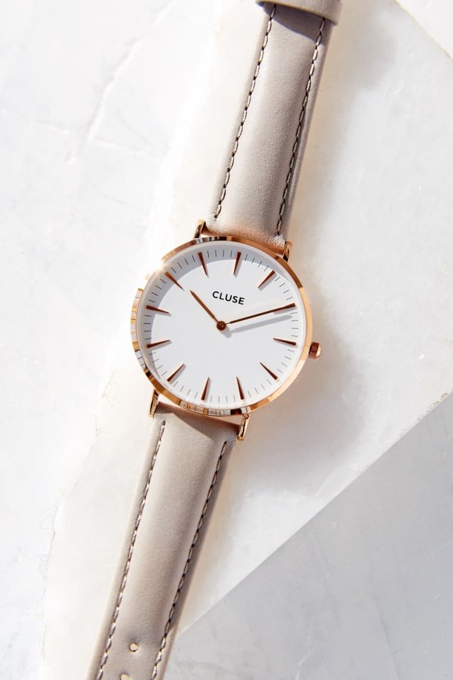 CLUSE La Boheme Rose Gold White/Grey Watch | Urban Outfitters