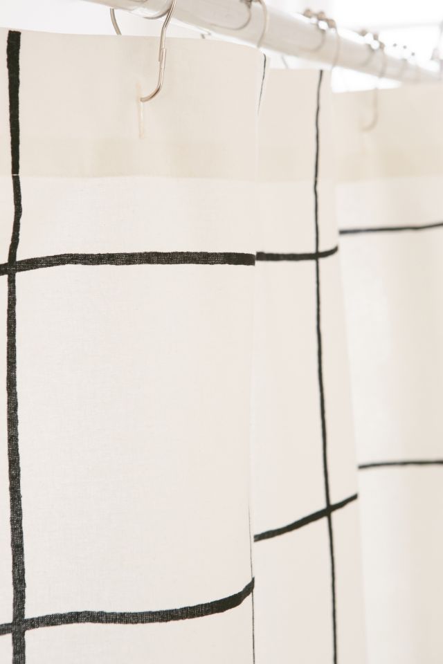 Wonky Grid Shower Curtain #1