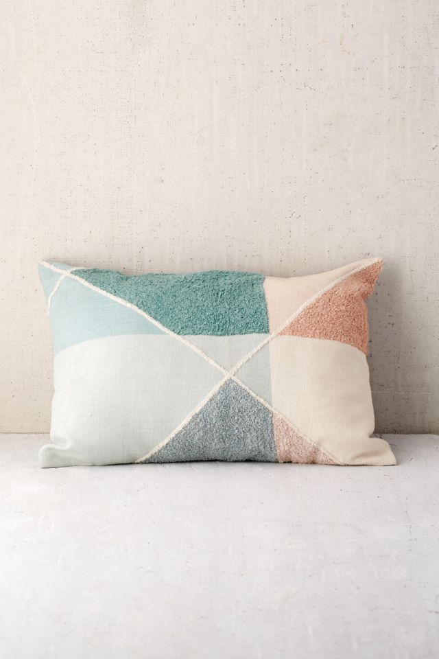 Crewel Colorblock Bolster Pillow Urban Outfitters Canada
