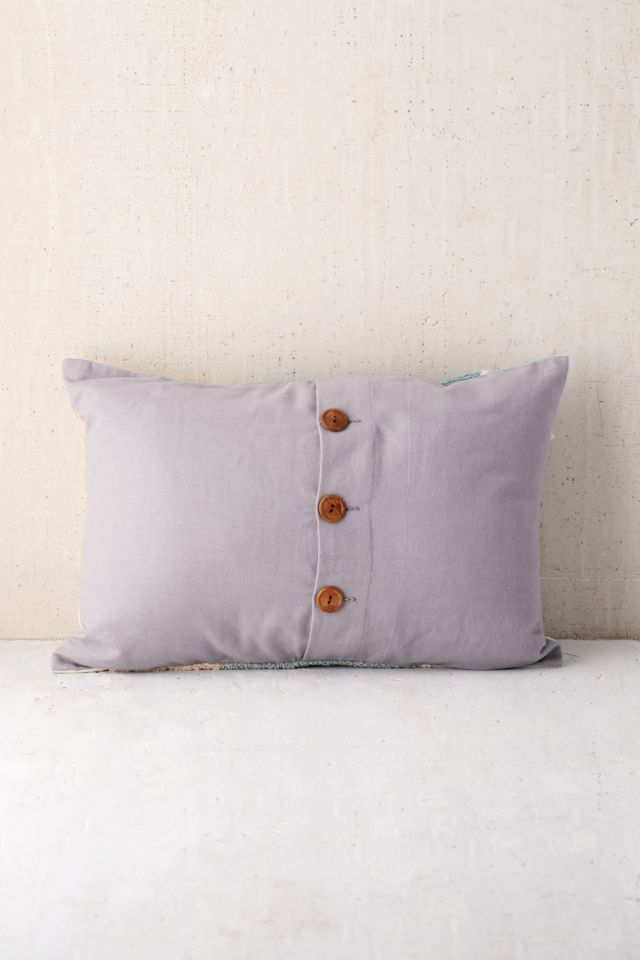 Crewel Colorblock Bolster Pillow #1