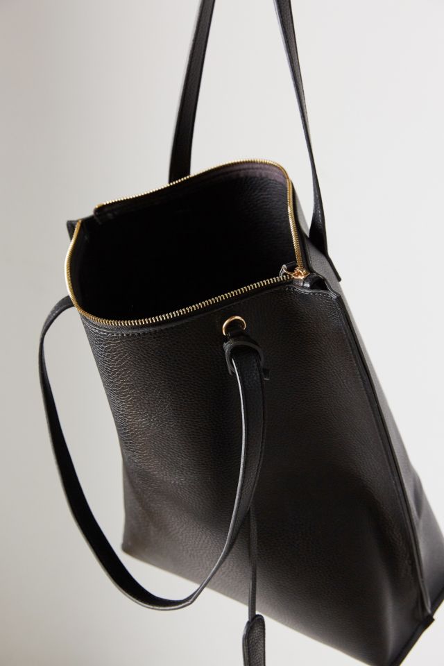 Silence + Noise Zip Pebbled Faux Leather Tote Bag #4