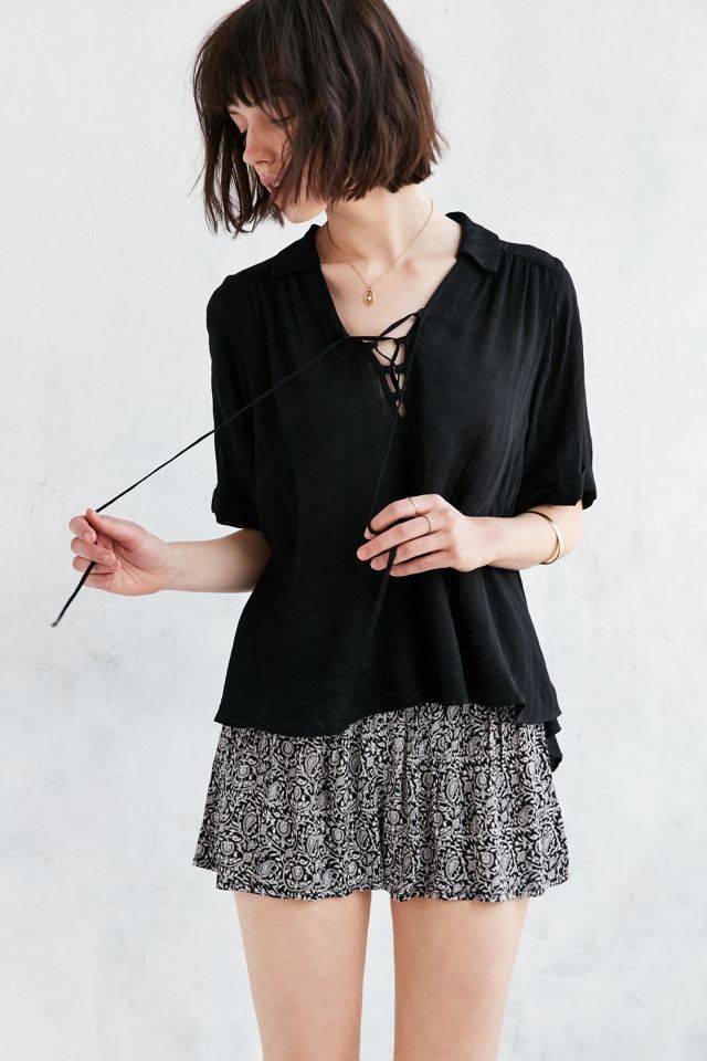 LACE UP BLOUSE OLYMPE ODE
