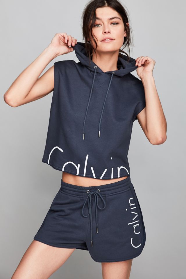 Calvin Klein For UO Modern Capsule Sleeveless Hoodie Sweatshirt