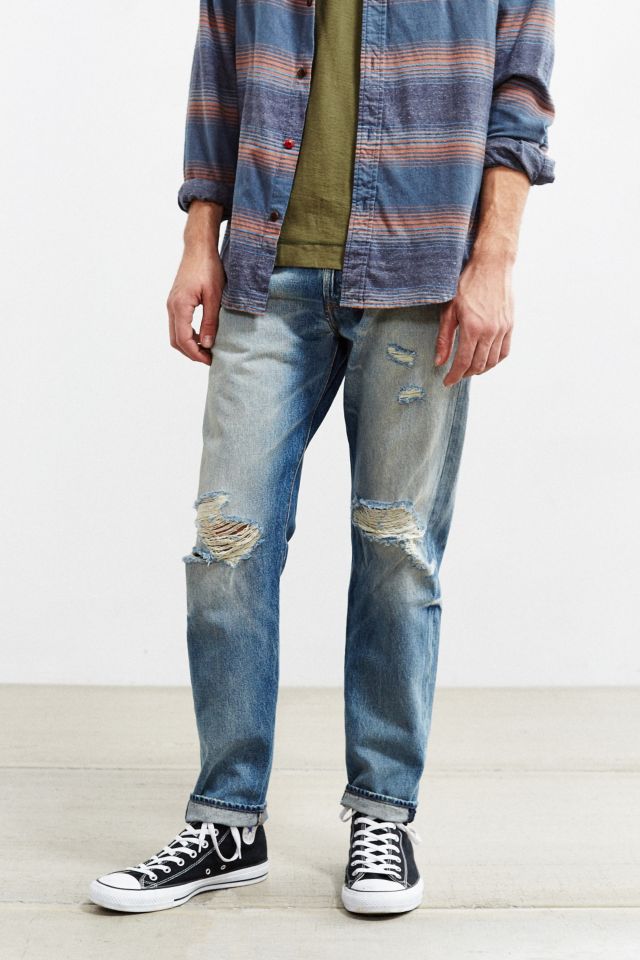 Levi's 501 customized and cheap tapered jean