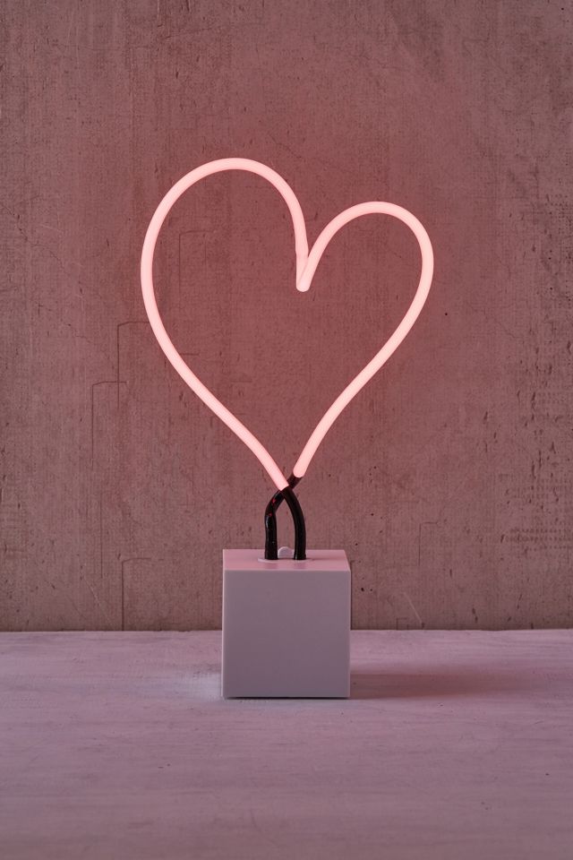 Neon Mfg. Heart Neon Sign Table Lamp #2