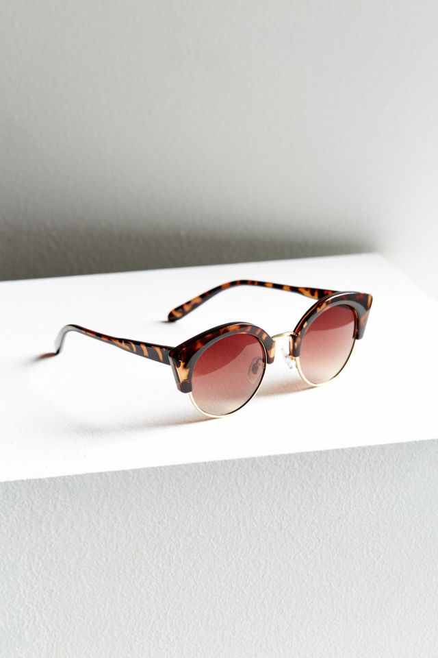 Oval Half-Frame Sunglasses #1