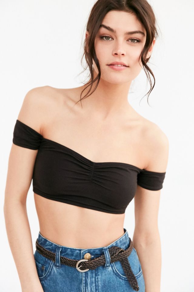 Bralette with off hot sale the shoulder top