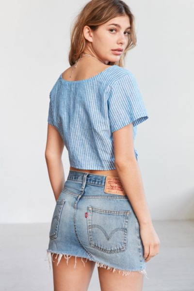 Urban outfitters discount black denim skirt