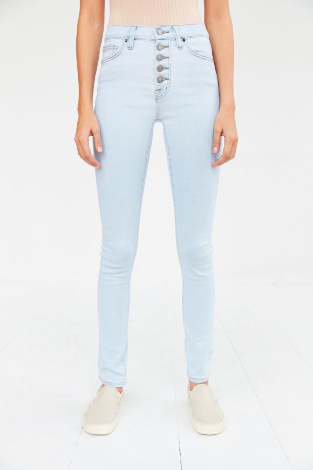 BDG Twig Button High-Rise Skinny Jean - Light Blue #1