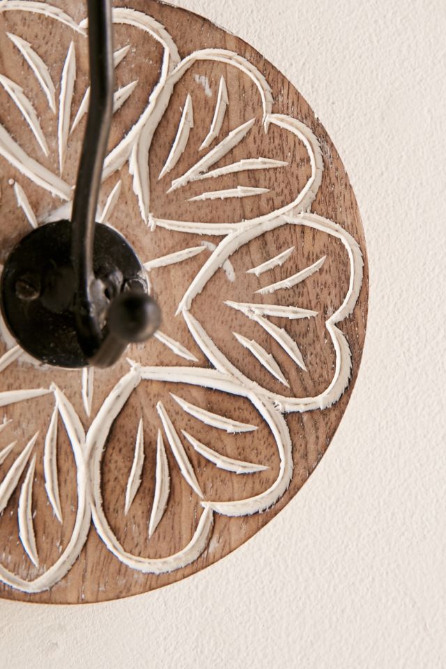 Wooden Round Hand Painted Wall Hook #2