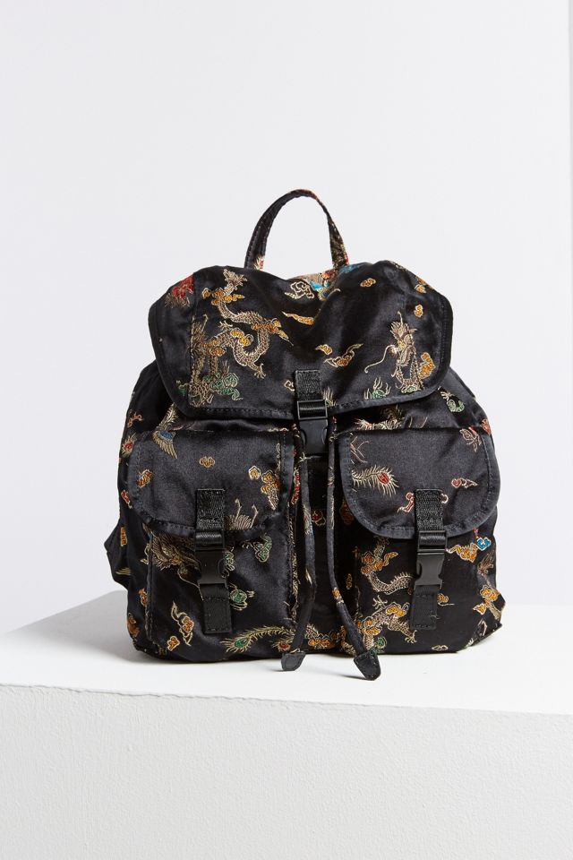 Urban Outfitters Floral Print Backpack Drawstring Flap School‎ Travel Silence + Noise Floral Drawstring Backpack | Urban Outfitters main image 2