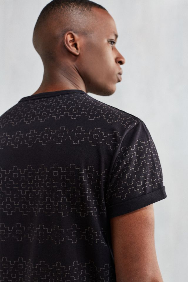 Printed Roll Sleeve Tee #4