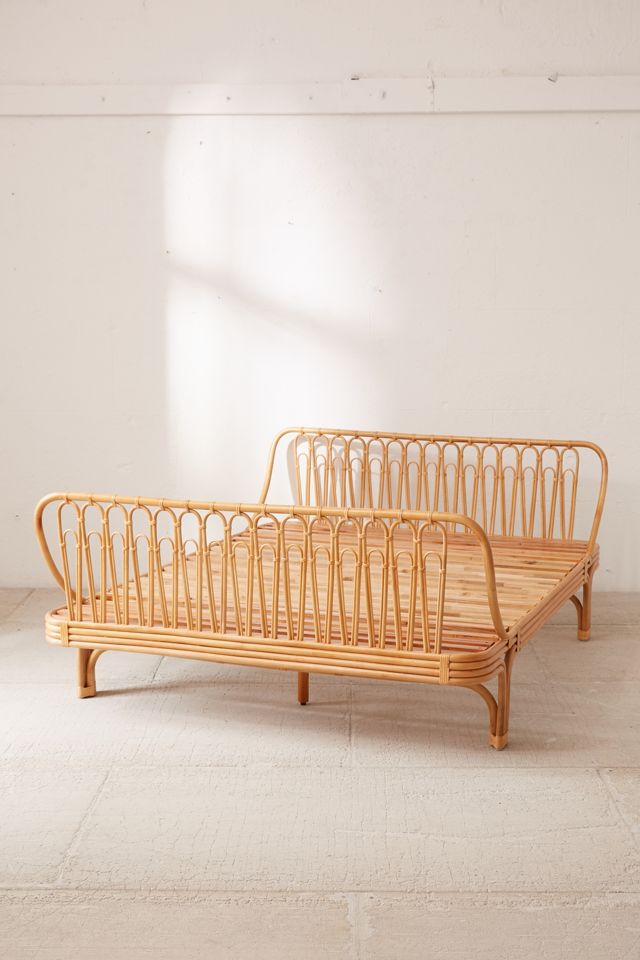 Canoga Rattan Bed Urban Outfitters, Rattan Twin Bed Frame