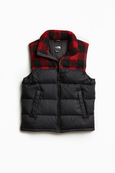 North face clearance buffalo plaid vest