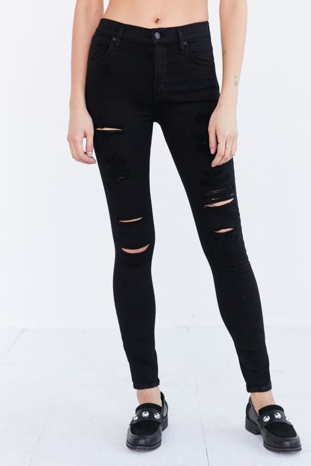 Jeans étroit déchiré à taille haute Sophie AGOLDE - Clair de lune #1