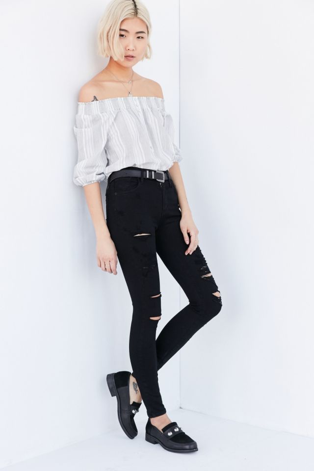 Jeans étroit déchiré à taille haute Sophie AGOLDE - Clair de lune #4