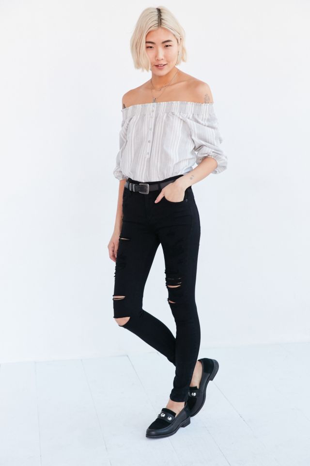 Jeans étroit déchiré à taille haute Sophie AGOLDE - Clair de lune #5