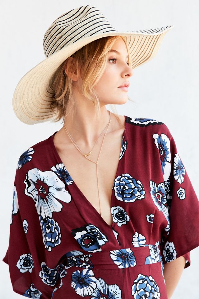 Urban Outfitters Striped Oversized Floppy Hat Silence + Noise Striped Oversized Floppy Hat | Urban Outfitters main image 3