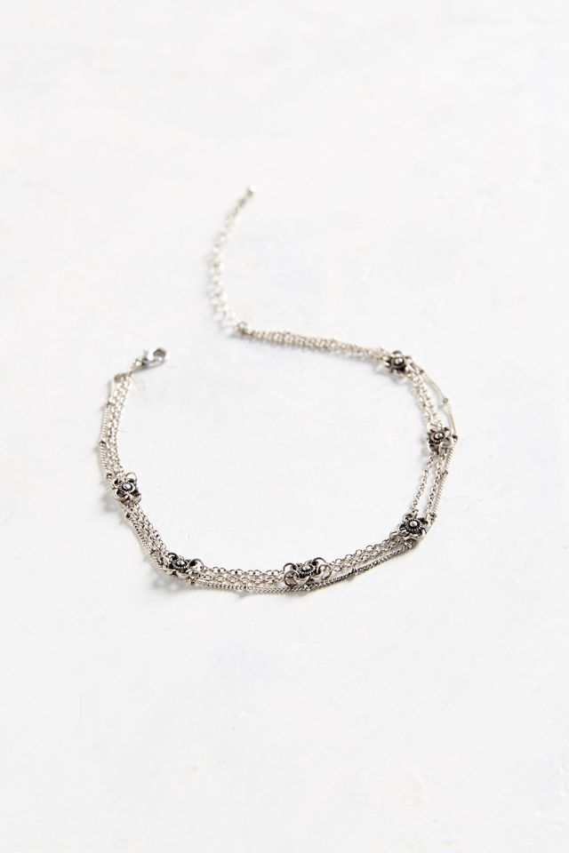 Mini Flower Layered Choker Necklace | Urban Outfitters