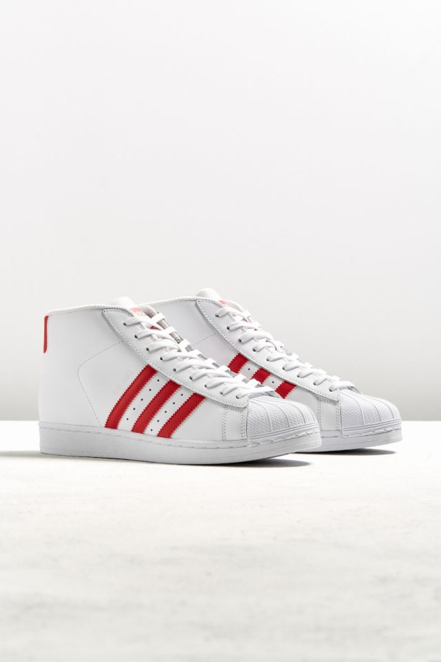 Adidas pro model white with red stripes online