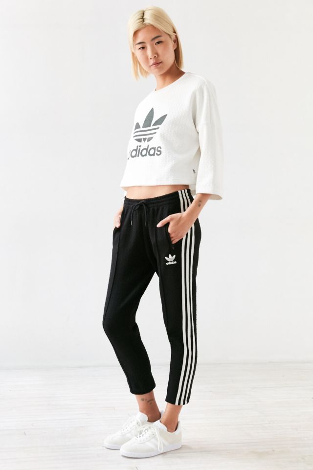 Adidas originals three on sale stripe cigarette pants