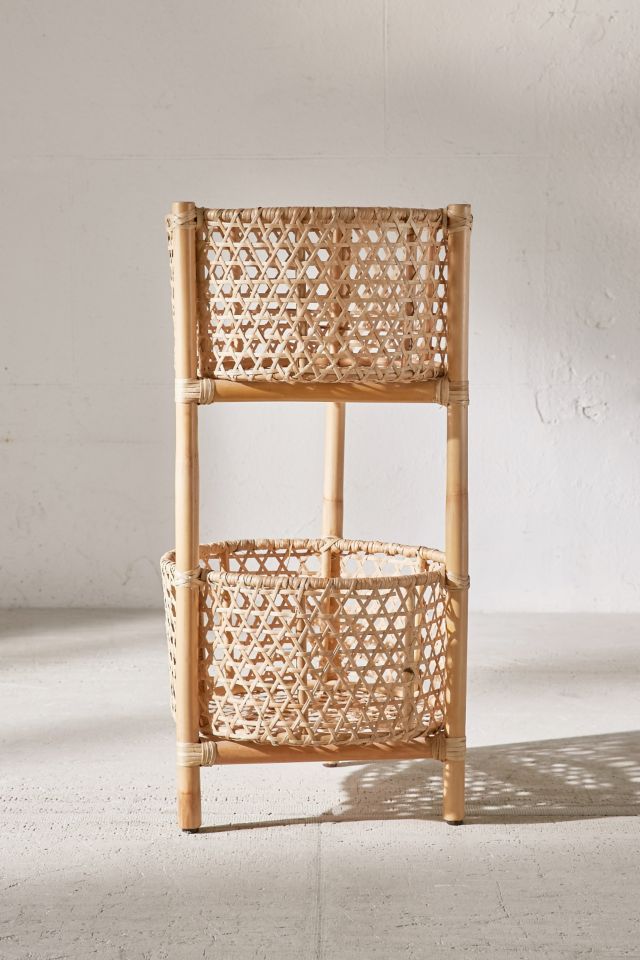 Rattan Two Tier Stand #1