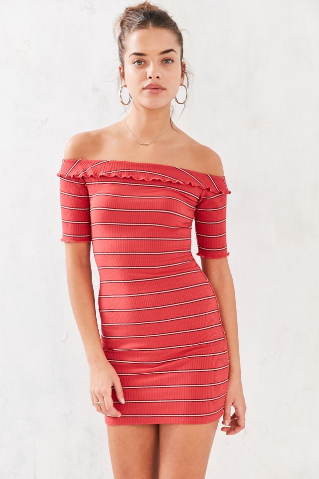 BDG Lettuce Edge Off The Shoulder Dress