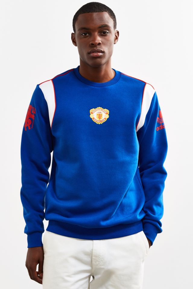 Adidas blue crew neck sales sweatshirt