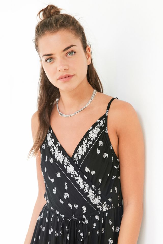 Ecote Surplice Border Print Maxi Dress #2