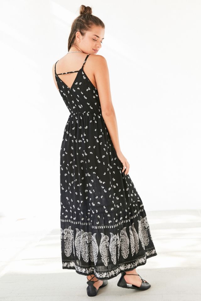Ecote Surplice Border Print Maxi Dress #3