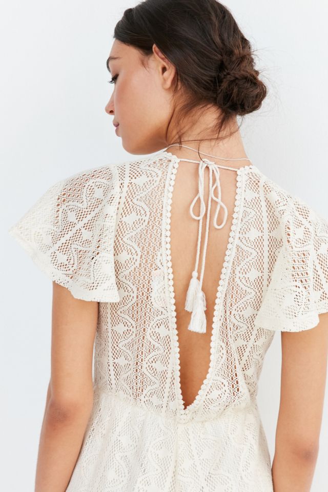 BOG Collective Lace Flutter-Sleeve Jumpsuit #2