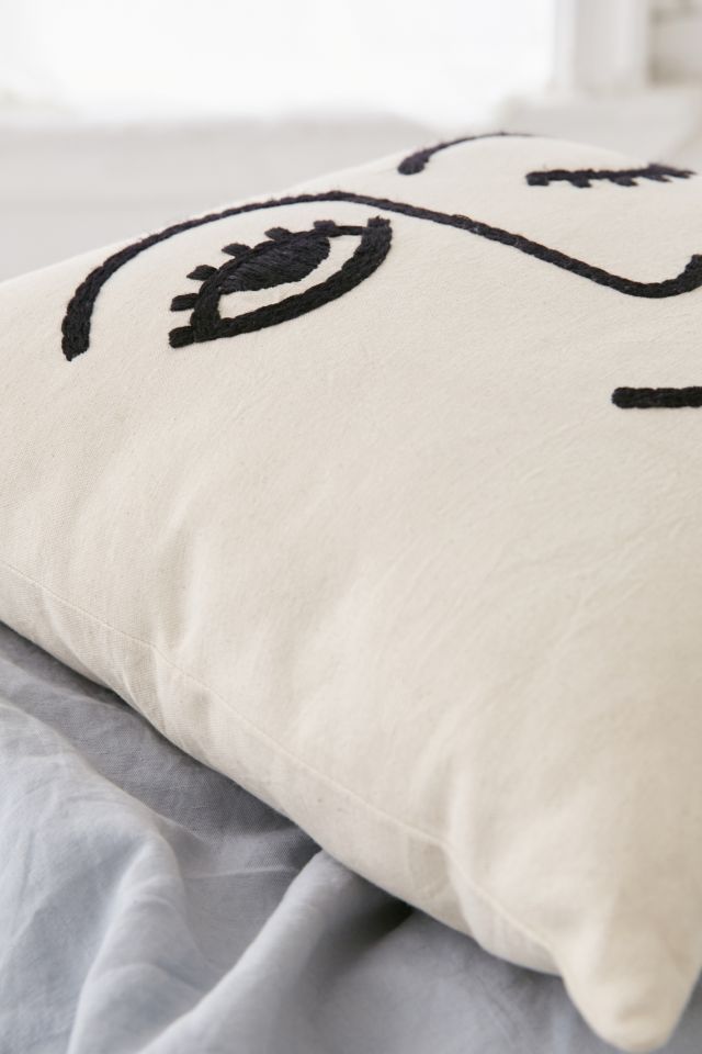 Winky Embroidered Pillow #3