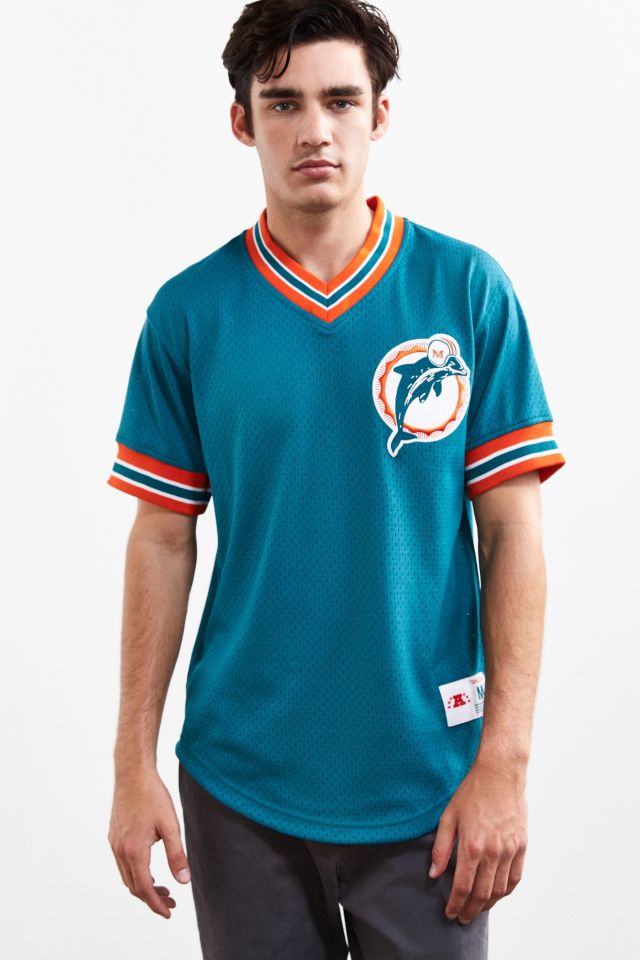 Mitchell & Ness NFL Miami Dolphins Prospect Mesh V-Neck Jersey