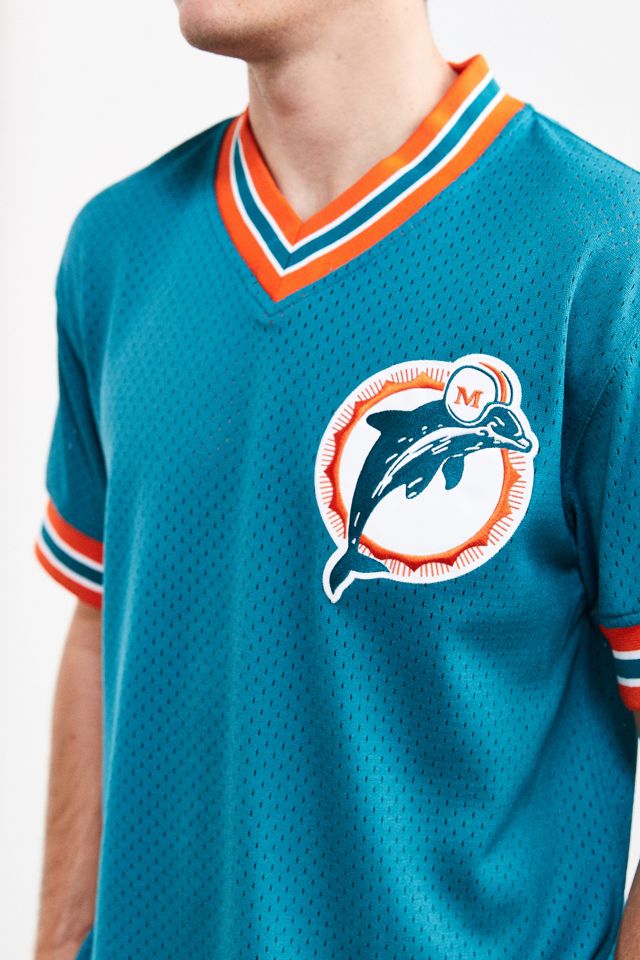 Mitchell & Ness NFL Miami Dolphins Mesh V-Neck Top | Urban Mitchell & Ness NFL Miami Dolphins Mesh V-Neck Top | Urban