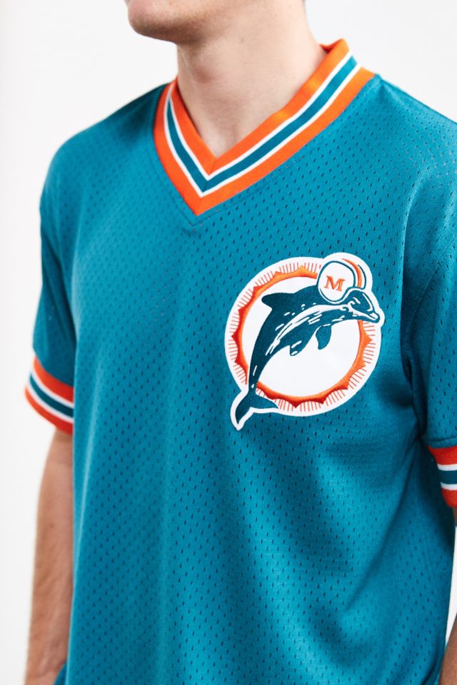 Mitchell & Ness NFL Miami Dolphins Mesh V-Neck Top