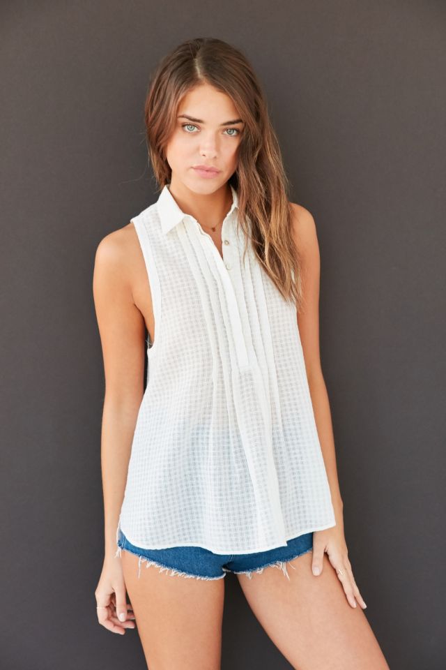 Silence + Noise Meena Button-Down Blouse #4