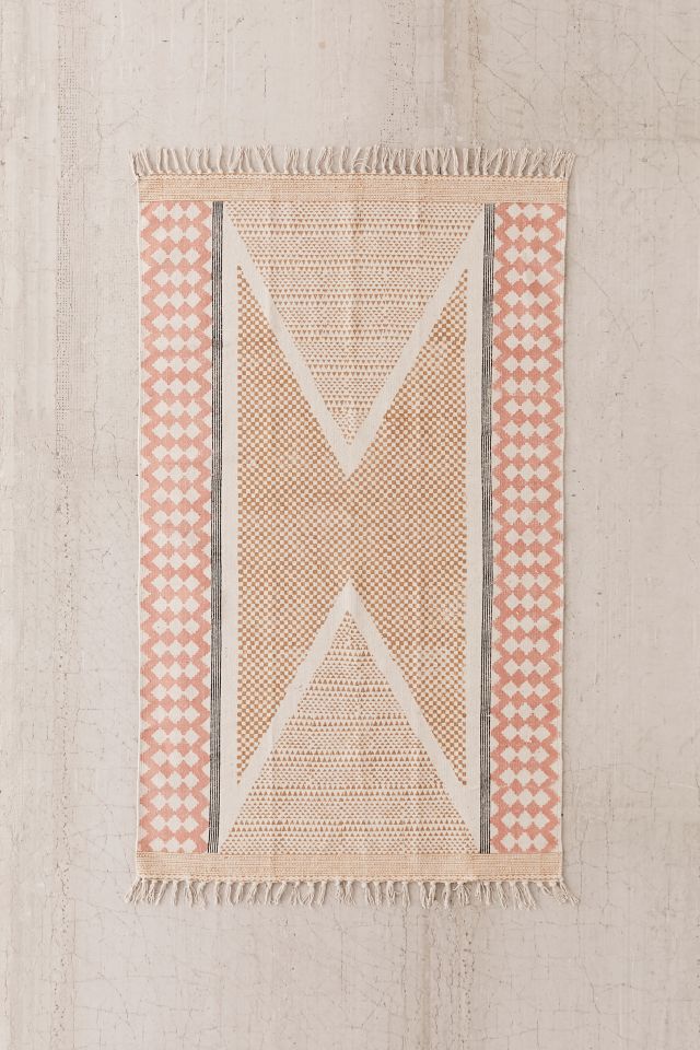 Calisa Block-Print Woven Rug #2