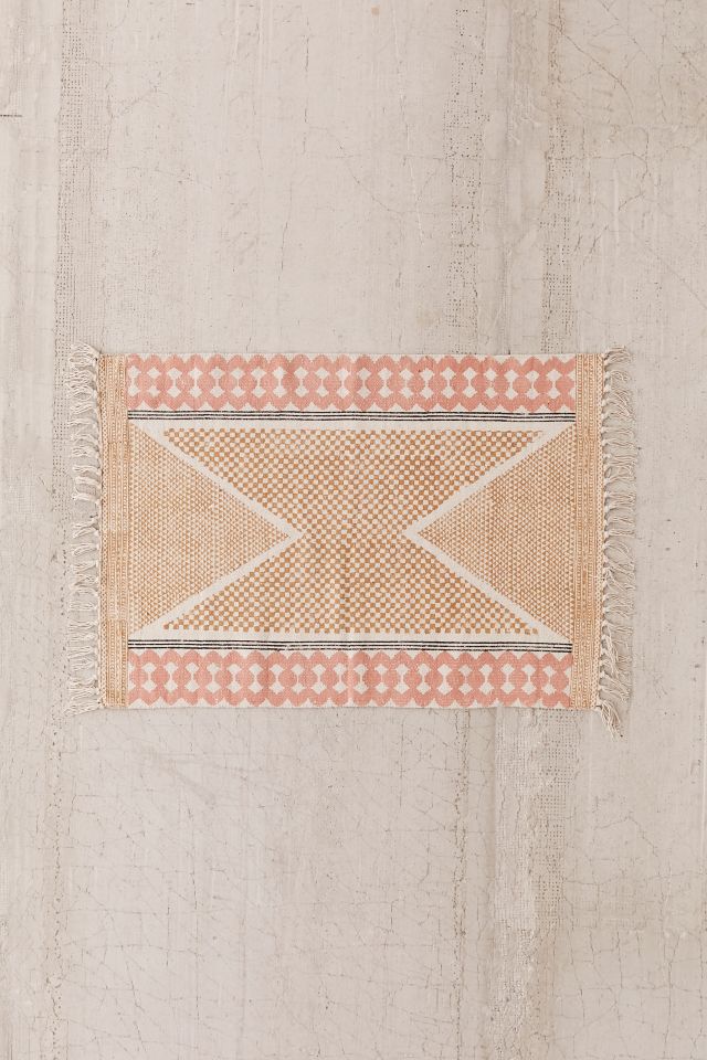 Calisa Block-Print Woven Rug #3