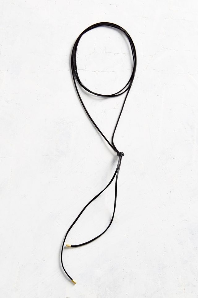 Faux Leather Wrap Choker Necklace #1