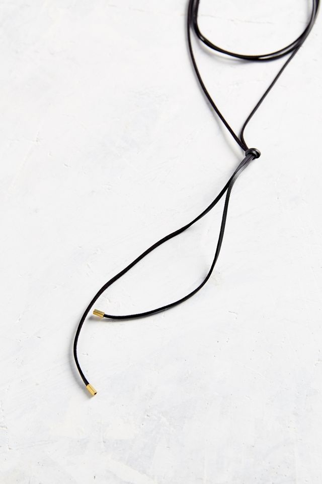 Faux Leather Wrap Choker Necklace #3