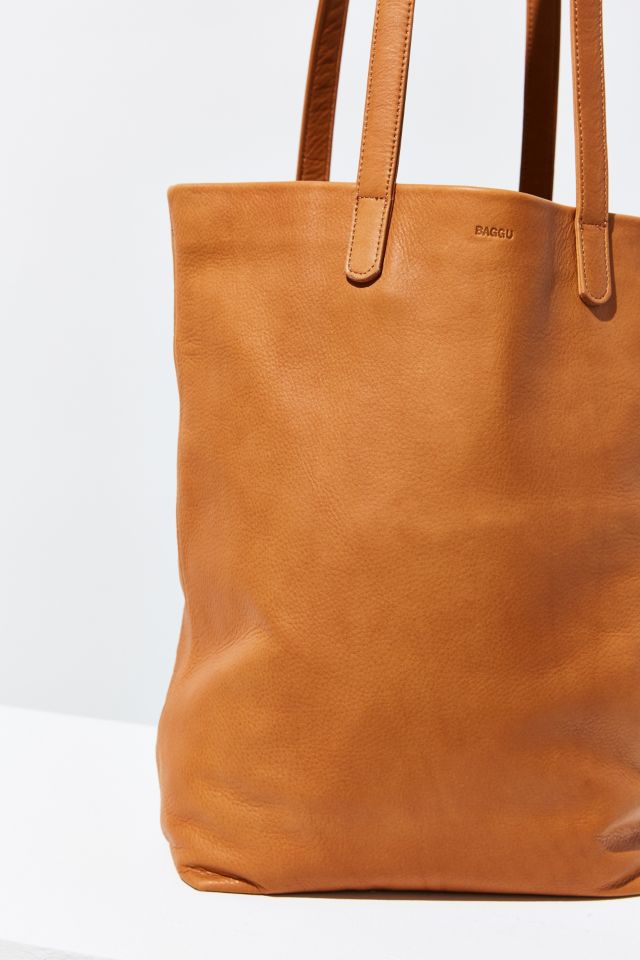 BAGGU Basic Leather Tote Bag