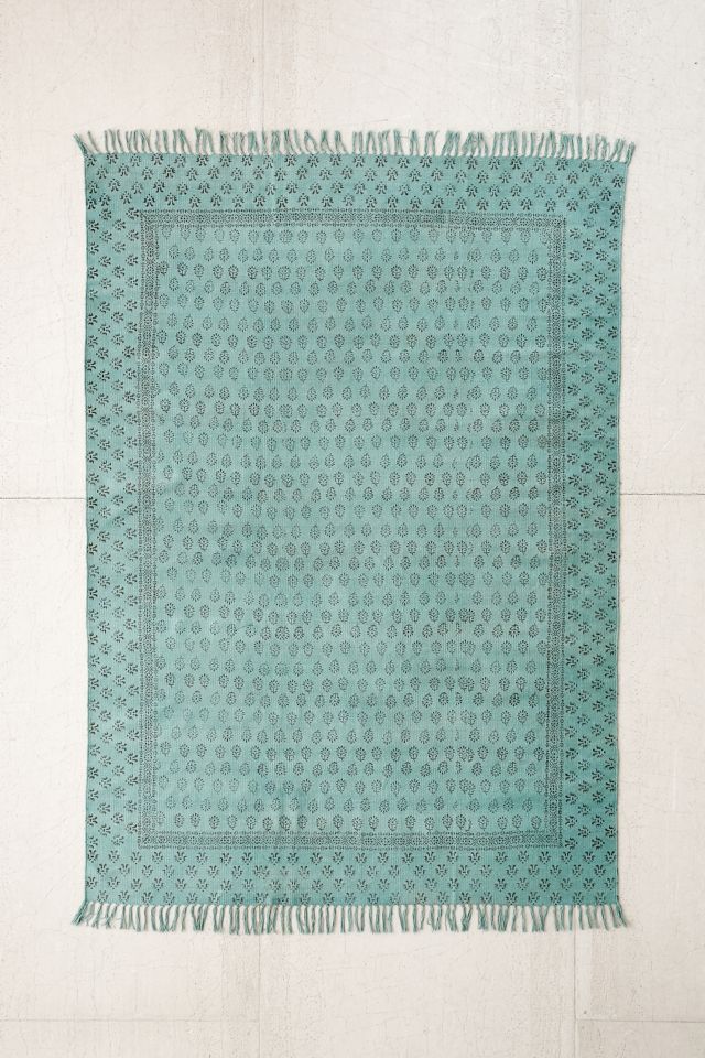 Heidi Overdyed Block Print Rug #1