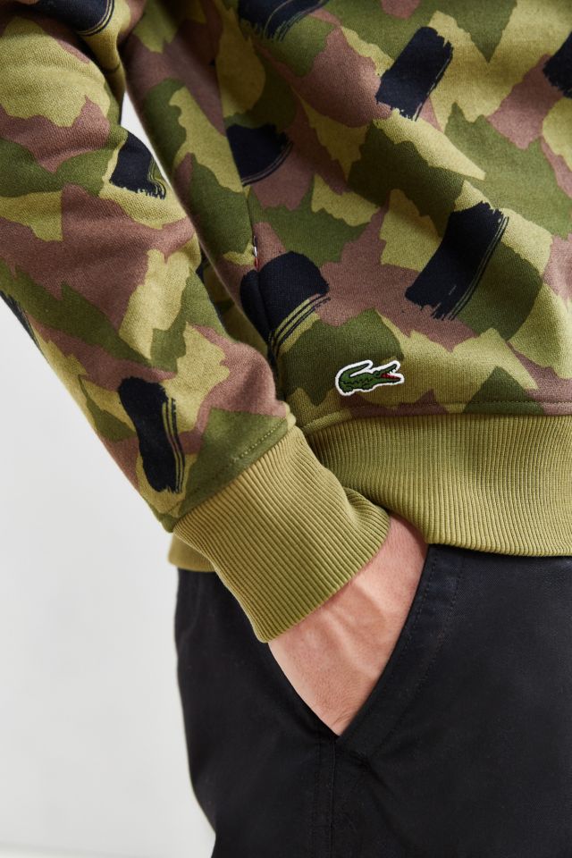 Lacoste Camo Fleece Crew Neck Sweatshirt