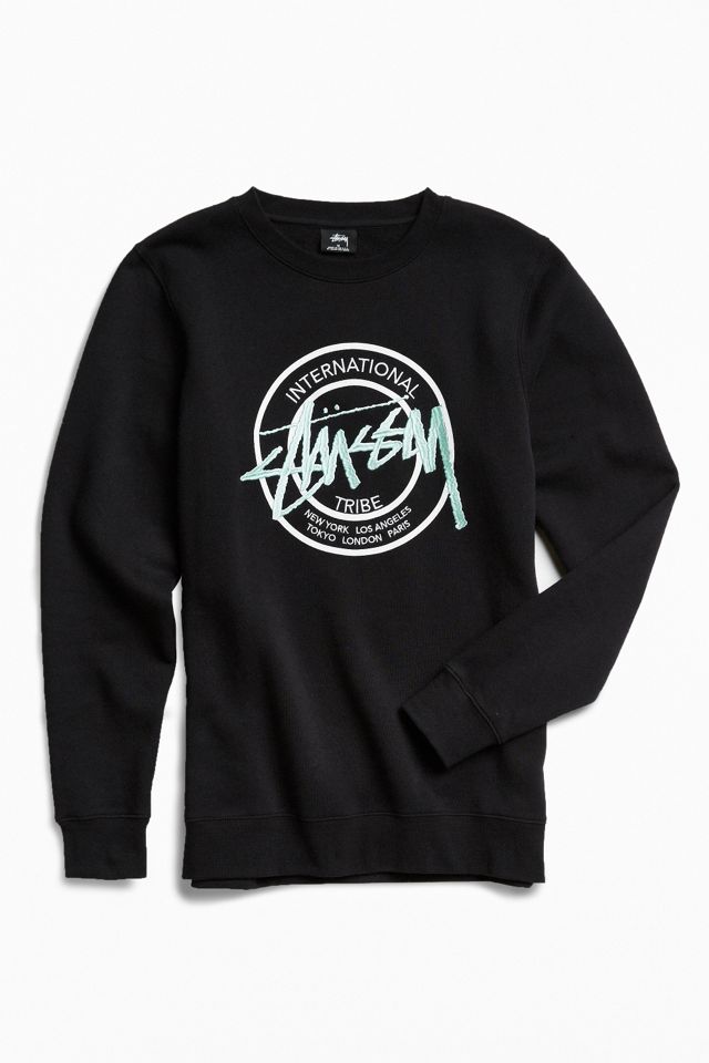 Stussy First Dot Embroidered Crew Neck Sweatshirt | Urban Outfitters