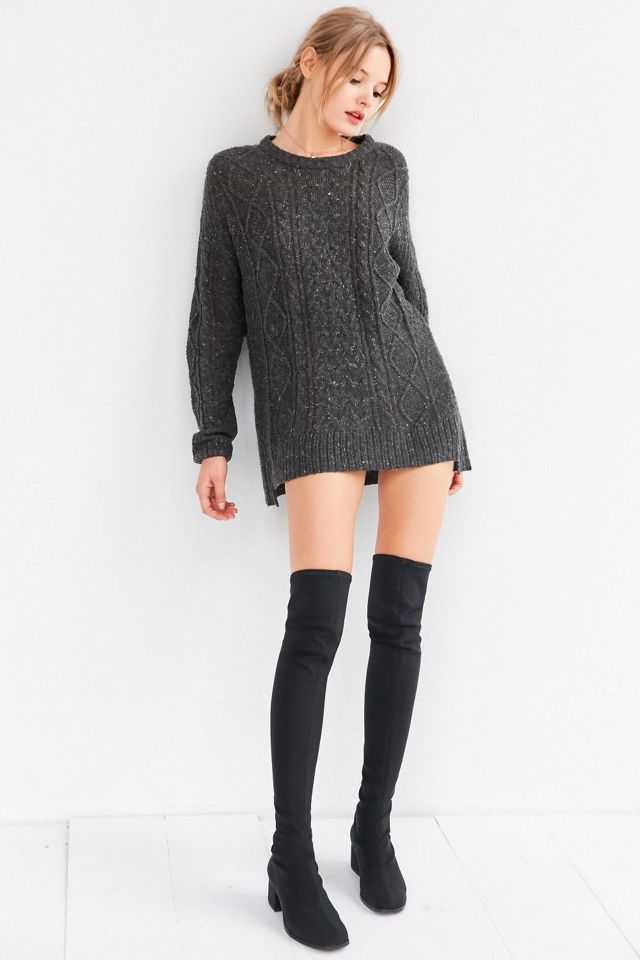 BDG Cable High/Low Crew Neck Sweater #2