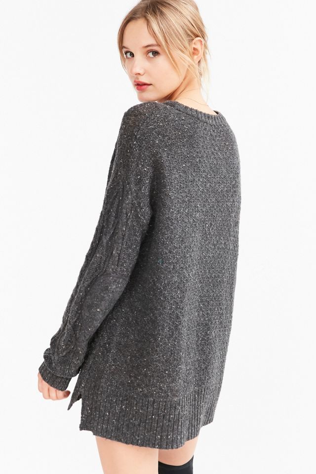 BDG Cable High/Low Crew Neck Sweater #3