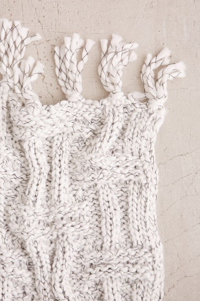 Seed Stitch Knit Throw Blanket #2