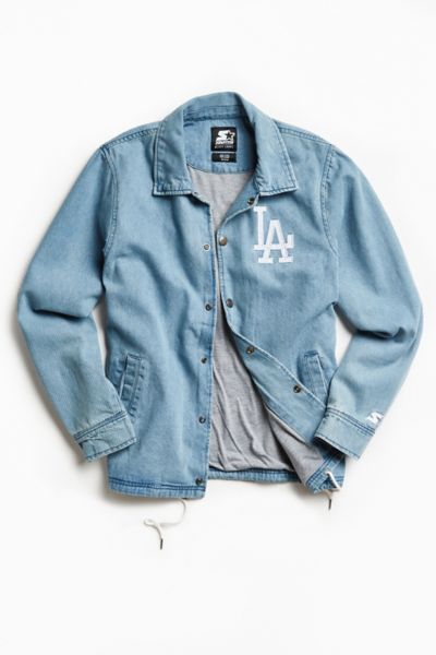 Starter Black Label Los Angeles Dodgers Denim Coach's Jacket for Sale in  Fullerton, CA - OfferUp